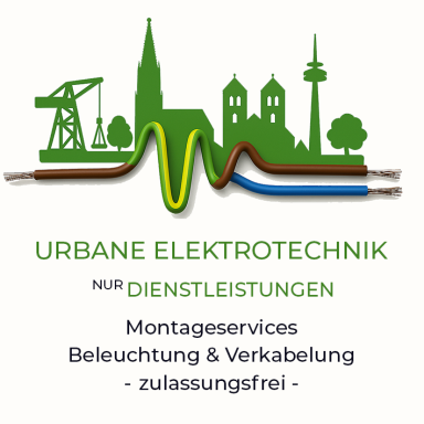 Logodesign Logo von Urbane Elektrotechnik, entwickelt im Rahmen der Markenaufbau‑Begleitung.